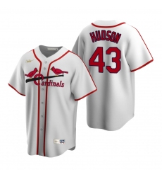 Men's Nike St. Louis Cardinals #43 Dakota Hudson White Cooperstown Collection Home Stitched Baseball Jerse