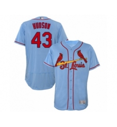 Men's St. Louis Cardinals #43 Dakota Hudson Light Blue Alternate Flex Base Authentic Collection Baseball Player Jersey