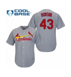 Youth St. Louis Cardinals #43 Dakota Hudson Authentic Grey Road Cool Base Baseball Player Jersey