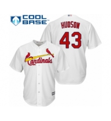 Youth St. Louis Cardinals #43 Dakota Hudson Authentic White Home Cool Base Baseball Player Jersey
