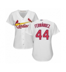 Women's St. Louis Cardinals #44 Junior Fernandez Authentic White Home Cool Base Baseball Player Jersey