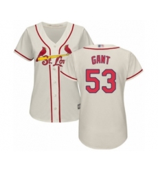 Women's St. Louis Cardinals #53 John Gant Authentic Cream Alternate Cool Base Baseball Player Jersey