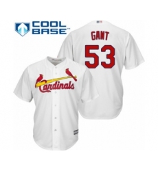 Youth St. Louis Cardinals #53 John Gant Authentic White Home Cool Base Baseball Player Jersey