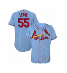 Men's St. Louis Cardinals #55 Dominic Leone Light Blue Alternate Flex Base Authentic Collection Baseball Player Jersey