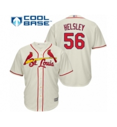 Youth St. Louis Cardinals #56 Ryan Helsley Authentic Cream Alternate Cool Base Baseball Player Jersey