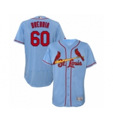 Men's St. Louis Cardinals #60 John Brebbia Light Blue Alternate Flex Base Authentic Collection Baseball Player Jersey