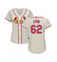 Women's St. Louis Cardinals #62 Daniel Ponce de Leon Authentic Cream Alternate Cool Base Baseball Player Jersey