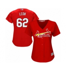 Women's St. Louis Cardinals #62 Daniel Ponce de Leon Authentic Red Alternate Cool Base Baseball Player Jersey