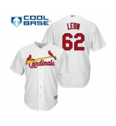 Youth St. Louis Cardinals #62 Daniel Ponce de Leon Authentic White Home Cool Base Baseball Player Jersey