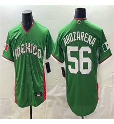 Men's Mexico Baseball #56 Randy Arozarena Green 2026 World Baseball Classic Home Stadium Stitched Jersey