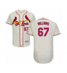 Men's St. Louis Cardinals #67 Justin Williams Cream Alternate Flex Base Authentic Collection Baseball Player Jersey