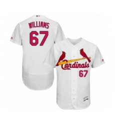 Men's St. Louis Cardinals #67 Justin Williams White Home Flex Base Authentic Collection Baseball Player Jersey