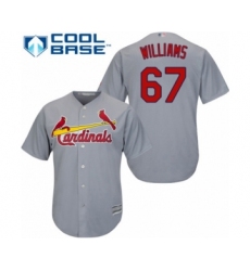 Youth St. Louis Cardinals #67 Justin Williams Authentic Grey Road Cool Base Baseball Player Jersey