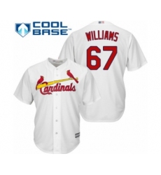 Youth St. Louis Cardinals #67 Justin Williams Authentic White Home Cool Base Baseball Player Jersey