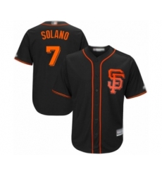 Youth San Francisco Giants #7 Donovan Solano Authentic Black Alternate Cool Base Baseball Player Jersey