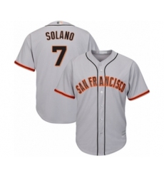 Youth San Francisco Giants #7 Donovan Solano Authentic Grey Road Cool Base Baseball Player Jersey