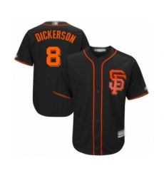 Youth San Francisco Giants #8 Alex Dickerson Authentic Black Alternate Cool Base Baseball Player Jersey