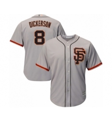 Youth San Francisco Giants #8 Alex Dickerson Authentic Grey Road 2 Cool Base Baseball Player Jersey