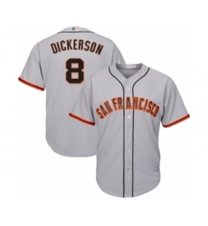 Youth San Francisco Giants #8 Alex Dickerson Authentic Grey Road Cool Base Baseball Player Jersey
