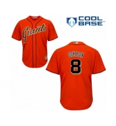 Youth San Francisco Giants #8 Alex Dickerson Authentic Orange Alternate Cool Base Baseball Player Jersey