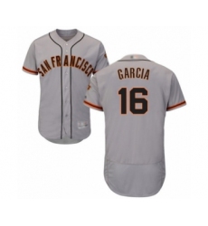 Men's San Francisco Giants #16 Aramis Garcia Grey Road Flex Base Authentic Collection Baseball Player Jersey