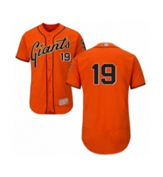 Men's San Francisco Giants #19 Mauricio Dubon Orange Alternate Flex Base Authentic Collection Baseball Player Jersey
