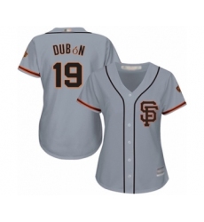 Women's San Francisco Giants #19 Mauricio Dubon Authentic Grey Road 2 Cool Base Baseball Player Jersey