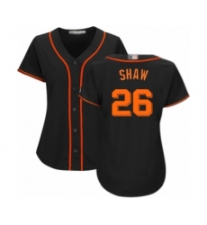 Women's San Francisco Giants #26 Chris Shaw Authentic Black Alternate Cool Base Baseball Player Jersey