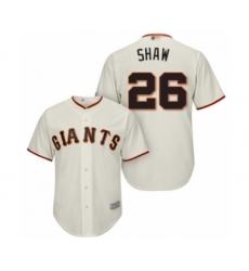 Youth San Francisco Giants #26 Chris Shaw Authentic Cream Home Cool Base Baseball Player Jersey