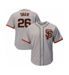 Youth San Francisco Giants #26 Chris Shaw Authentic Grey Road 2 Cool Base Baseball Player Jersey