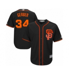 Youth San Francisco Giants #34 Mike Gerber Authentic Black Alternate Cool Base Baseball Player Jersey