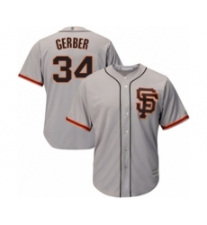 Youth San Francisco Giants #34 Mike Gerber Authentic Grey Road 2 Cool Base Baseball Player Jersey