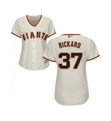 Women's San Francisco Giants #37 Joey Rickard Authentic Cream Home Cool Base Baseball Player Jersey