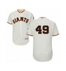 Men's San Francisco Giants #49 Jaylin Davis Cream Home Flex Base Authentic Collection Baseball Player Jersey