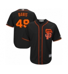 Youth San Francisco Giants #49 Jaylin Davis Authentic Black Alternate Cool Base Baseball Player Jersey