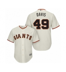Youth San Francisco Giants #49 Jaylin Davis Authentic Cream Home Cool Base Baseball Player Jersey