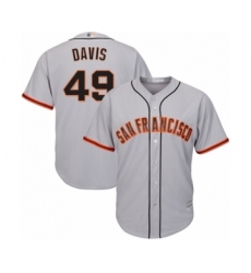 Youth San Francisco Giants #49 Jaylin Davis Authentic Grey Road Cool Base Baseball Player Jersey