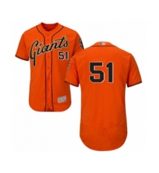 Men's San Francisco Giants #51 Conner Menez Orange Alternate Flex Base Authentic Collection Baseball Player Jersey