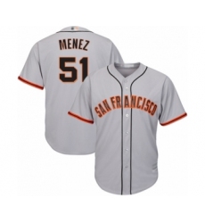 Youth San Francisco Giants #51 Conner Menez Authentic Grey Road Cool Base Baseball Player Jersey
