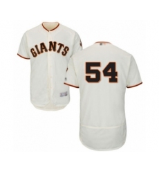 Men's San Francisco Giants #54 Reyes Moronta Cream Home Flex Base Authentic Collection Baseball Player Jersey