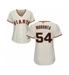 Women's San Francisco Giants #54 Reyes Moronta Authentic Cream Home Cool Base Baseball Player Jersey