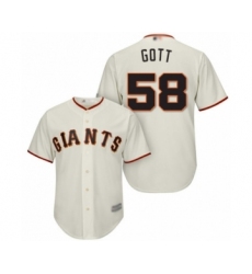 Youth San Francisco Giants #58 Trevor Gott Authentic Cream Home Cool Base Baseball Player Jersey