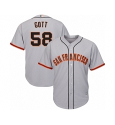 Youth San Francisco Giants #58 Trevor Gott Authentic Grey Road Cool Base Baseball Player Jersey