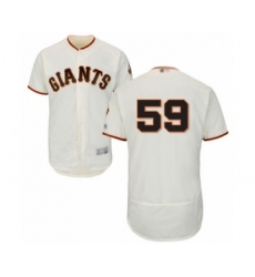 Men's San Francisco Giants #59 Andrew Suarez Cream Home Flex Base Authentic Collection Baseball Player Jersey