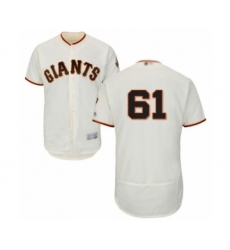 Men's San Francisco Giants #61 Burch Smith Cream Home Flex Base Authentic Collection Baseball Player Jersey