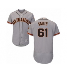 Men's San Francisco Giants #61 Burch Smith Grey Road Flex Base Authentic Collection Baseball Player Jersey