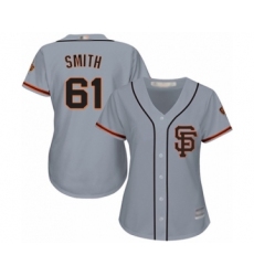 Women's San Francisco Giants #61 Burch Smith Authentic Grey Road 2 Cool Base Baseball Player Jersey