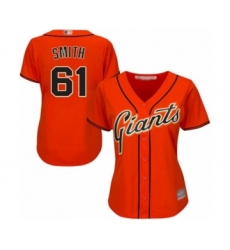 Women's San Francisco Giants #61 Burch Smith Authentic Orange Alternate Cool Base Baseball Player Jersey