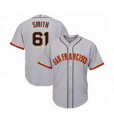 Youth San Francisco Giants #61 Burch Smith Authentic Grey Road Cool Base Baseball Player Jersey