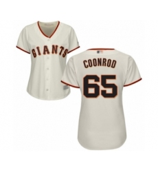 Women's San Francisco Giants #65 Sam Coonrod Authentic Cream Home Cool Base Baseball Player Jersey